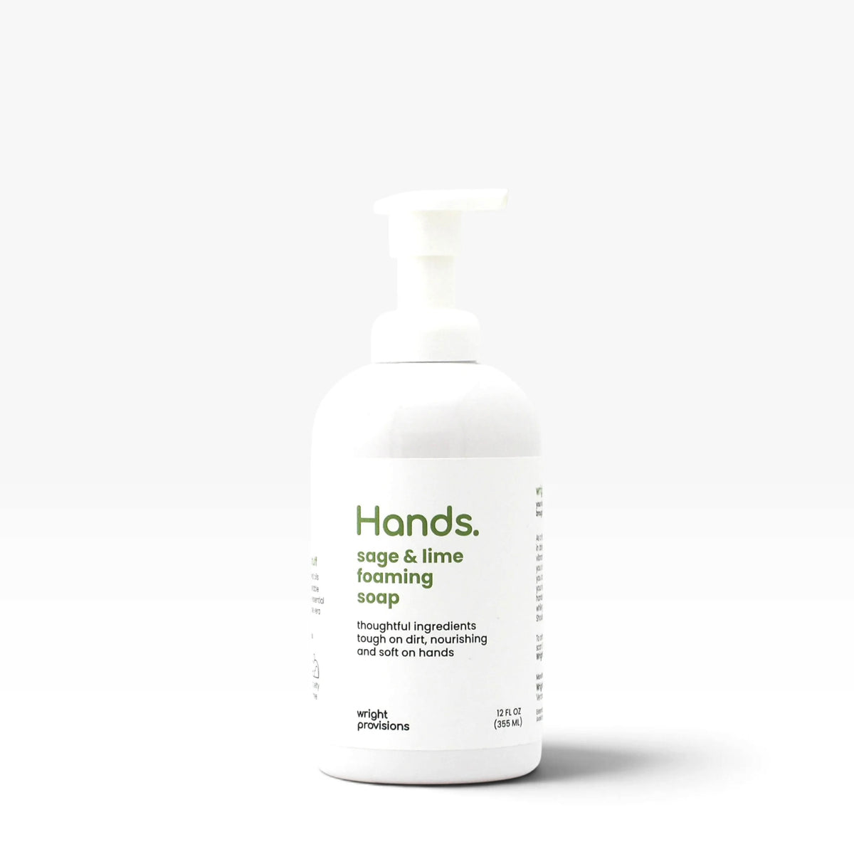 12 oz bottle of sage & lime foaming hand soap