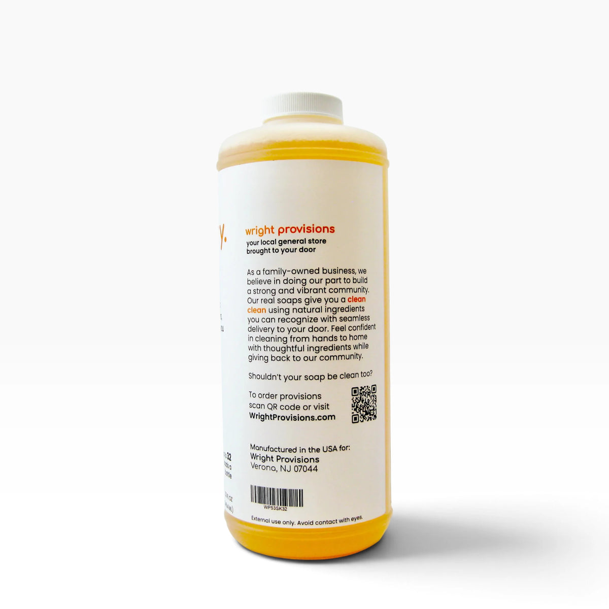 32 oz bottle of laundry soap sun kissed showing back label