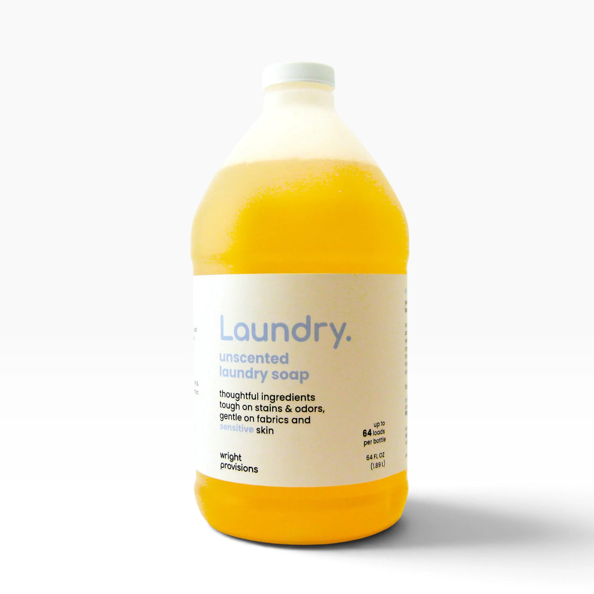 64oz bottle of laundry soap unscented