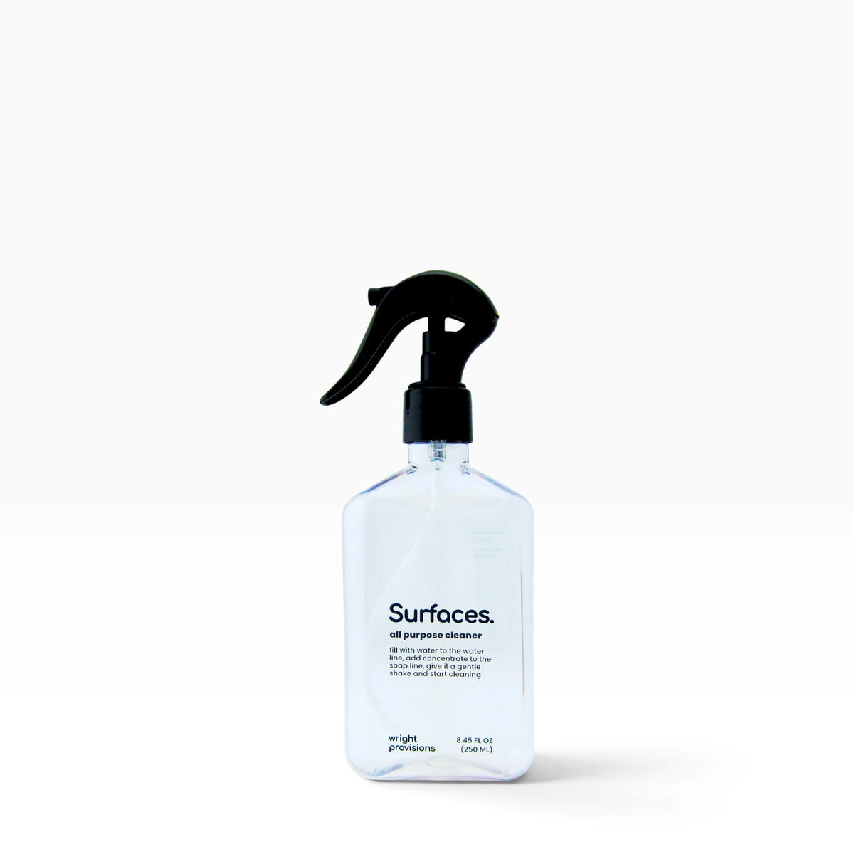 8.45oz empty bottle to fill will surfaces concentrate to use as all purpose spray cleaner